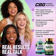 BBL Gummies For Butt, NAD+Gummies, And Weight Gainer For Women Are Herbal-Blend Gummy Candies That Promote Chest And Hip Enhancement, Suitable For Women'S Daily Fitness Figure-Shaping Needs, With 60pcs Per Pack.Packaging May Vary - Berry Gummies(3Pcs) - 查看 5