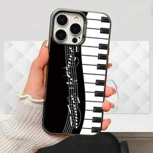 24h Shipping From DE/FR/ES | Black & White Piano Keys High-End Elegant UV Printed Case With Durable, Wear-Resistant, Camera Protection & Shockproof – Perfect Holiday Gift – Compatible With Apple  11/12/13/14/15/16/17 Pro Max/Plus/SE/Air – For Samsung Galaxy S21/S22/S23/S24/S25 Ultra &  13/14/15 Pro/Ultra - 圖片色1pcs - 查看 2