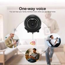 2 chiếc camera giám sát an ninh mini cho gia đình, camera giám sát WiFi không dây, có âm thanh, ghi hình video, phát hiện chuyển động, nhìn đêm, truy cập từ xa qua điện thoại, thiết kế di động, trang trí phong cách, hệ thống an ninh gia đình, phù hợp cho giám sát an ninh nhà/văn phòng, giám sát thú cưng - màu đen - Xem 10