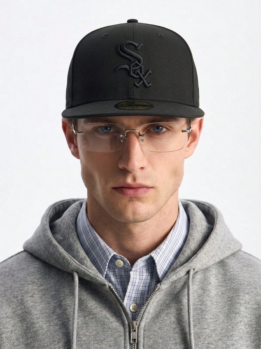 New Era Chicago White Sox Men Hat Black - 黑色 - 查看 1