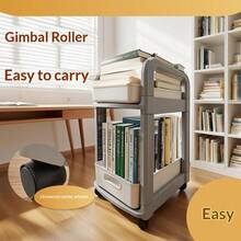 3-Tier Plastic Mobile Storage Cart With Handle, Multi-Functional Storage Trolley, Suitable For Office, Living Room, Kitchen, With Wheels For Easy Movement And Organization, Easy Assembly - Multicolor - View 9