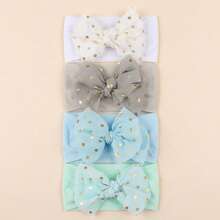 4pcs 0-4 Years Old Baby Girl Headbands, Bow Headbands Toddler Girls Spring Clothing, Baby Summer Clothing, Candy Color Ice Cream Color Headbands, Children Headbands, Children Accessories Celebration Day Anniversary Party Decoration, Children Gifts, Can Be Worn At Home Or Outdoors, Birthday Decoration, Photography Props - Multicolor - View 11