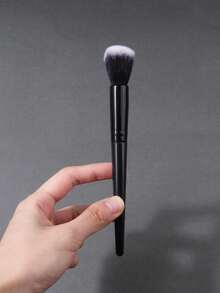 Blush Brush - Fluffy Synthetic Fibers, Even Coverage, Natural Blush Application - Black - View 6