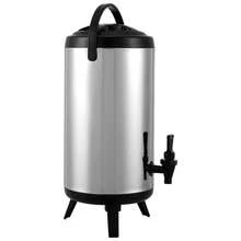 Dispenser per bevande isolato in acciaio inossidabile, 2,4 galloni 9,2 litri, dispenser termico per bevande calde e fredde con rubinetto e maniglia, di qualità alimentare per tè caldo, caffè, acqua, ristorante, bar - 12L, Rotondo - Visualizzare 8