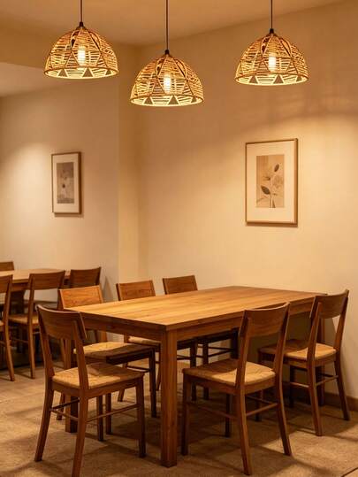 1 chiếc chao đèn treo rỗng phong cách Bohemian, chao đèn vòm đan thủ công tự nhiên, chao đèn đan tay, phụ kiện thay thế cho đèn trần / đèn treo phòng ăn, phù hợp trang trí cổ điển cho phòng khách / phòng ngủ / văn phòng