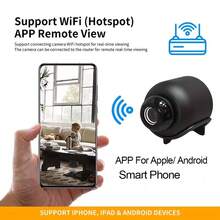2 chiếc camera giám sát an ninh mini cho gia đình, camera giám sát WiFi không dây, có âm thanh, ghi hình video, phát hiện chuyển động, nhìn đêm, truy cập từ xa qua điện thoại, thiết kế di động, trang trí phong cách, hệ thống an ninh gia đình, phù hợp cho giám sát an ninh nhà/văn phòng, giám sát thú cưng - màu đen - Xem 8