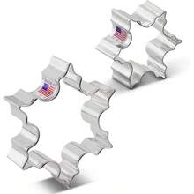 SET DE CORTADOR DE GALLETAS - COPO DE NIEVE - INVIERNO - Dos 2 piezas: 6.4 y 9cm - - Acero Estaado Norteamericano - inicial - Ver 7