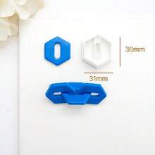 Soft Pottery Earring Cutting Mold 3D Geometric Double Ring DIY Earrings Pendant Jewelry Polymer Clay Cutter Clay Tools - White - View 13
