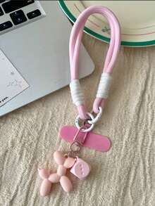 1pc/2pcs Dice Balloon Dog Phone Lanyard Wristband, Cute Phone Strap With Rope, Phone Charm Strap, Suitable For Universal Phone Cases DIY Detachable Pad, Unisex Portable Anti-Lost Anti-Drop Wrist Strap, Keychain - Multicolor - View 15