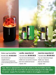 2-In-1 Volcano Shaped Car Humidifier And Aroma Diffuser With LED Light, 180ml USB Powered (Auto Shut Off), Portable Air Humidifier, Quiet Mist Aroma Diffuser, Multiple Fragrance Options, Suitable For All Car Models - A - 查看 25