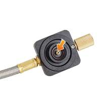 1m Long Outdoor Grill Connector And Hose - Stainless Steel Material - A - View 2