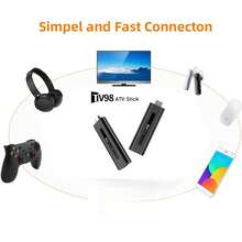 Android 14 TV Stick TV98 ATV Allwinner H313 Quad-Core HDR 10 4K Voice Remote 4G 5G Dual-Band WiFi HD Player IPTV TV Box - Black - View 9