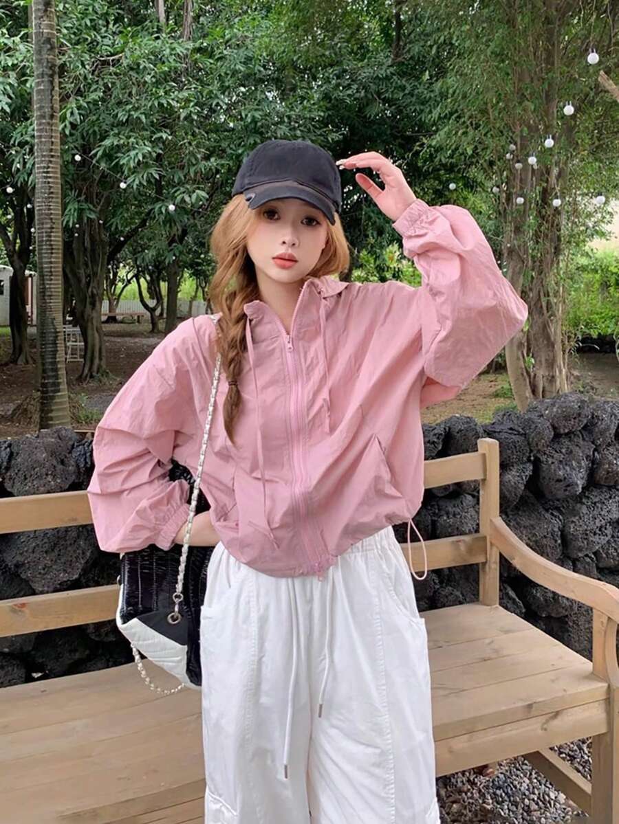 Women Lightweight Jackets - Pink - View 1