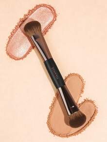 MAANGE 1/3pcs Professional Dual-Ended Makeup Brushes, Foundation Brush, Concealer Brush, Nose Contour Brush, Powder Brush, Contour Brush And Other Makeup Tools, Soft Fiber Material, Portable Travel Makeup Tools, Travel Essentials, Gift Choice For Women/Girls - Brown - View 3