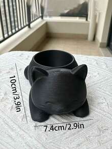 1pc Cat Holding Bowl Succulent Planter, 3D Cat Shaped Mini Plant Decor - Cat Hugging a Flowerpot - View 14