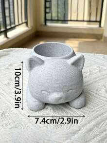 1pc Cat Holding Bowl Succulent Planter, 3D Cat Shaped Mini Plant Decor - Cat Hugging a Flowerpot - View 15