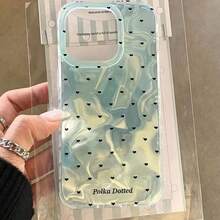 Korean Style Laser Heart Bow Pendant Pink Glitter Water Ripple Pattern Phone Case, Compatible With IPhone 17 16 Pro Max 15 Pro 14 13, Summer Shockproof Protective Cover, Sweet Girl Style - Multicolor - View 1