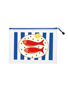 Waterproof Fashion Beach Bag With Cute Fish Pattern And Lemon Decor, Ocean Theme Large Capacity Transparent Makeup Bag With Nylon Zipper, Lightweight Sun-Protective Storage Pouch, Multi-Functional Organizer Bag, Perfect For Swimming, Beach, Diving And Summer Vacation, Back To School Season, Gift For Friends, Family, Besties, Classmates, Unique Birthday Gift, Holiday Gift, Party Gift And Back To School Gift - Multicolor - View 11