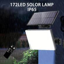 172 LED Solar Outdoor Light With Motion Sensor And Remote Control - 3 Modes (Day/Night/Off), 5.0m Wireless Solar Floodlight, Solar Outdoor Lighting, Wall Light, Widely Applicable For Yard, Street And Garden - 1pc - View 11