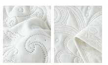 Colcha Quilt Paisley Elegante | Cubrecama Acolchada con Fundas de Almohada, Disponible en 5 Medidas para Camas90/105/135/150/180cm Paisley Elegante - Blanco - Ver 3