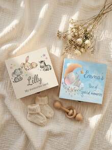 1 buah Kotak Kenangan Bayi Kustom, Kotak Kenang-kenangan Kayu Personalisasi untuk Momen Penting, Hadiah untuk Bayi Baru Lahir, Hadiah untuk Acara Baby Shower/Pembaptisan, Kotak Kenang-kenangan Gigi & Rambut, Dekorasi Kamar Bayi - MultiWarna - View 6