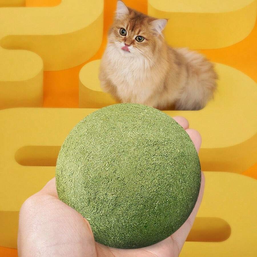 Extra Large Catnip Ball, High Density Compressed Cat Grass Ball, Long Lasting Cat Toy, Relieve Anxiety And Prevent Scratching Furniture