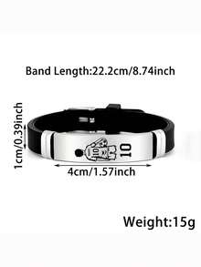 suteyi Pulsera de acero inoxidable personalizada con estilo deportivo de fútbol, accesorio perfecto para entusiastas del fútbol, regalo de cumpleaños y festivo para jóvenes, amigos, compañeros de equipo de fútbol, regalo conmemorativo de equipo de liga de fútbol, accesorio de joyería de fútbol - Plateado - Ver 7
