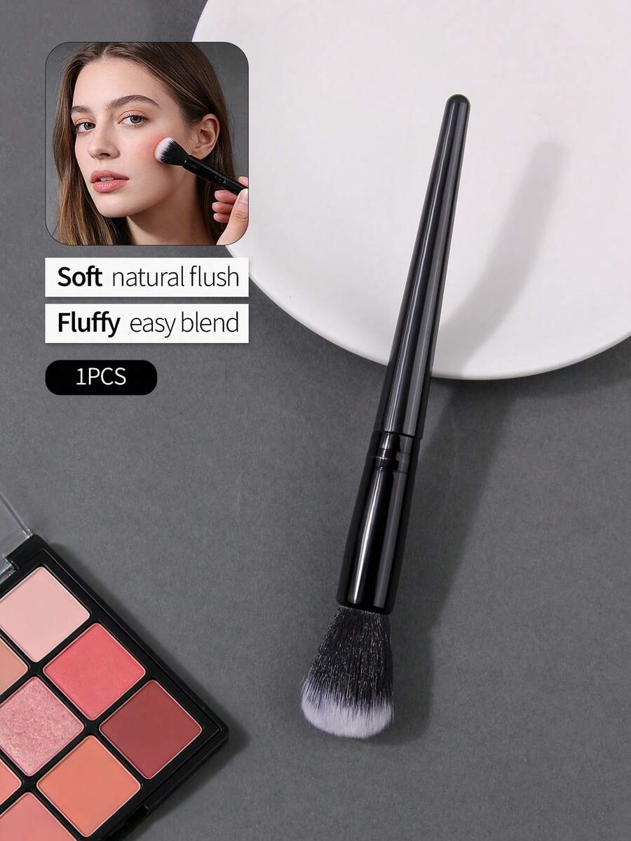 Blush Brush - Fluffy Synthetic Fibers, Even Coverage, Natural Blush Application