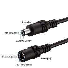 5/10pcs DC 5521 Female To Male Connector Cable, DC Power Plug Cable Socket Adapter Connector, Suitable For CCTV Solid Color 3528 5050 LED Strip - 15CM/5.9inch - View 11