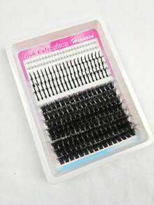 232Pcs 3 Styles Cartoon Eyelash Clusters Pointed Tip + Lower Lashes Natural Makeup Effects Mixed Length Eye Thick False Eyelashes Reusable Individual Segment Lashes Lightweight & Soft Suitable Lash Extension At Home - D - View 7