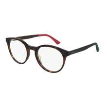 Gucci Eyeglasses Round Full Rim, Dark Havana Frame And Clear Demo Lens Lens Gg0406O006 - 50-21-145 - View 3
