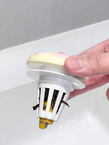 1pc Cute Donut Shaped Bathtub Drain Stopper, Push-Type Odor-Proof Sink Plug, Suitable For Bathroom Sink, Bathtub Faucet Drainage System - Sewer - View 6