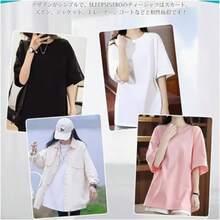 T Shirt Women Short Sleeve Hide Fat Slim Loose Shirt Women Top Spring Summer Crew Neck Plus Size Moisture Wicking Quick Dry Breathable Loose Fit Women Summer Wear Women Casual Top Long Length Half Sleeve Fashion - Black - View 6