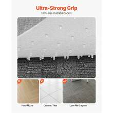 Chair Mat With Lip, 36 X 48-Inch Office Chair Mat For Low Pile Carpeted Floors, Plastic Floor Protector Rug With Studded, Non-Slip & Easy To Clean, Smooth Glide Under Desk Rug For Home Office - 36 x 48 inch, PVC - Xem 3