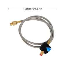 1m Long Outdoor Grill Connector And Hose - Stainless Steel Material - A - View 1
