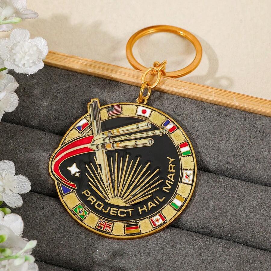Project Hail Mary Keychain, Fan Project Hail Mary Melch, Astronaut Enamel Metal Keychain, Suitable For Backpacks, Backpacks, And Hanging Accessories - The Perfect Gift For Fans And Adults.