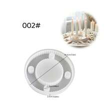 DIY Clay Mold 1pc 2 Sizes Round 4-Hole Candle Holder Striped 4-Hole Candle Holder Ornament Mold Suitable For Resin Plaster Candle Aromatherapy Supplies Home Decor Display Silicone Mold - Round Four-hole Candlestick Mold - View 9