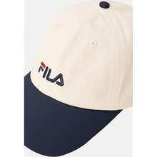 FILA Unisex Dad Cap Style Hats, Ciocca Dad Cap, 100% Cotton Twill, Curved Visor And Adjustable Strap With Metal Buckle, Embroidered Logo, Casual Urban Style - White - View 4