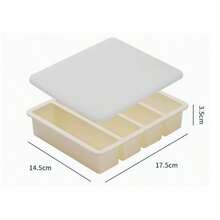 1pc Silicone Freezer Tray With Lid - Durable Kitchen Storage Container For Soup, Broth And Sauce - Stackable Light Blue Food Prep Box - Essential Kitchen Accessory - Multicolor - View 10
