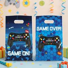 50 Stück Spielcontroller-Thema Party-Geschenktüten, zweifarbiges mechanisches Controller-Design, geeignet für Spielcontroller-Thema Party-Geschenktüten, Geburtstags-Party-Geschenktüten, Baby-Shower-Dekorationen, Party-Geschenke - Übersicht 6