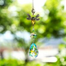 1pc/3pcs Animal Crystal Sun Catcher - Hummingbird Bee Butterfly Hanging Prism Rainbow Maker For Window Garden Decor - Diamond Bird - View 5
