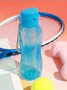 Large Capacity Plastic Waist-Shaped Portable Water Bottle With Woven Handle Rope, Perfect For Outdoor Fitness, Sports And Travel. - Multicolor - View 27