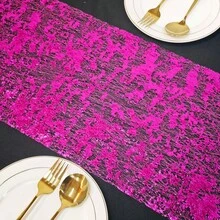 1 Roll Rose Red Gold Foil Table Runner, Durable And Wear-Resistant, Polyester Fiber Material, Artistic And Elegant, Exquisite And Warm, Suitable For Birthday Parties, Class Reunions, Family Gatherings, Holiday Celebrations And Other Occasions For Atmosphere Decoration And Beautification - View 4