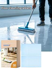 30Pcs Floor Cleaner Dissolvable Sheets, Powerful Cleaning Quick-Drying Floor Care Refills For Mopping(Two Packaging Options Will Be Shipped Randomly.) - Floor Cleaning Tablets - Blue - View 3