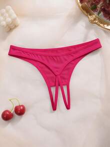 Sexy Funny Crotchless Panties For Women - Hot Pink - View 2