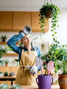 1/5/10 piezas Globos de autorriego con forma de tulipán, con diseño de boca estrecha para prolongar el tiempo de goteo, adecuados para plantas en macetas de interior y exterior, cestas colgantes, herramientas de jardinería y accesorios para el cuidado del césped, globos de riego para plantas, artículos esenciales para el jardín exterior - Multicolor - Ver 4
