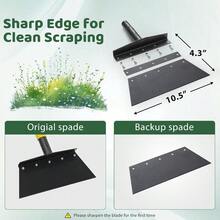 Ice Scraper, Snow Shovel, 2 Spades, 88" Detachable Garden Flat Shovel Scraper, Multifunctional Garden Cleaning Shovels,Heavy Duty Floor Scrapers For Weeding, Edging, Driveway Snow Ice Removal - 84" - View 3