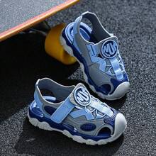 Vicvait Cute Rhinestone Bow Open Toe Girls Sandals, Breathable Beach Holiday Shoes - Blue - View 5