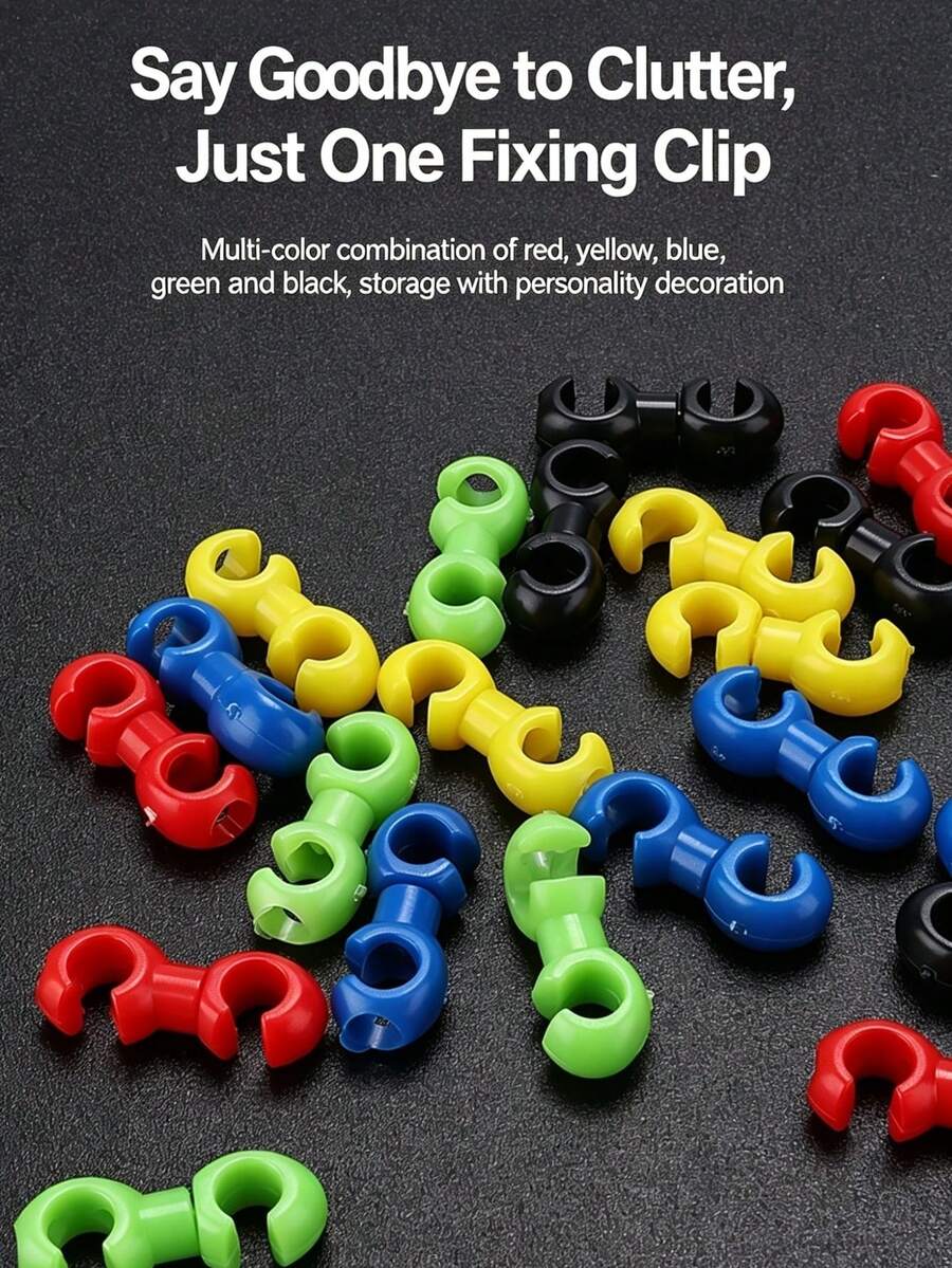 5pcs Mountain Bike S-Shaped Cable Clips, Bicycle Cable Organizer Hooks, Road Bike Cable Management Buckles, Durable Tube Fixing Clips, Gear Shift And Oil Pipe Fixing Accessories, Practical Bicycle Cable Organization, Maintenance And Routing Accessories - Cable Clip Organizer - View 1