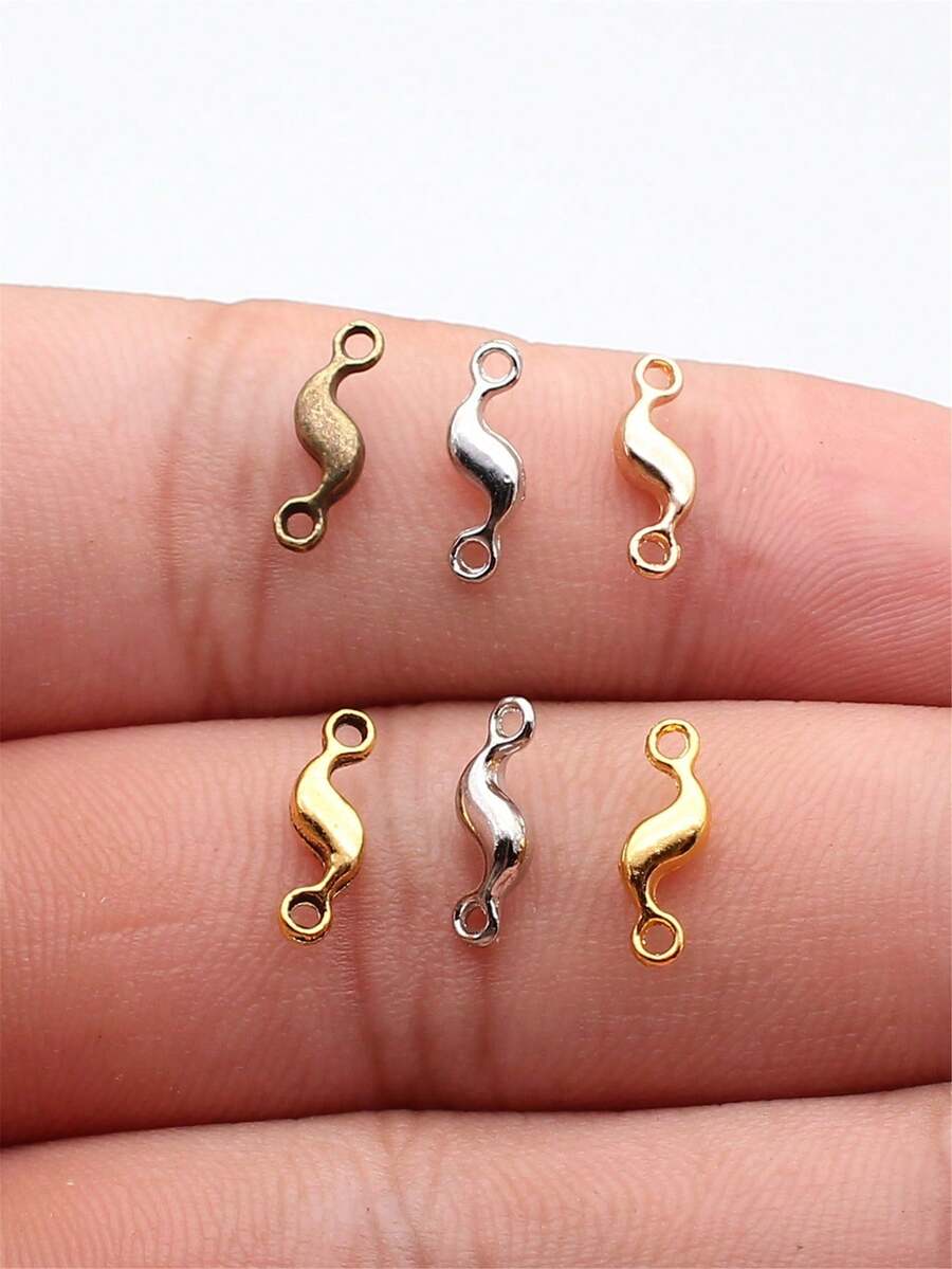 40個 11x3mm 扭轉水滴形連接扣吊飾 DIY手鍊製作項鍊製作珠寶製作手工藝配件 - 扭曲水滴連接件 - 查看 1